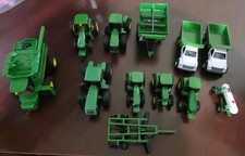 Lot of 12 John Deere Toy Tractors Equipment
