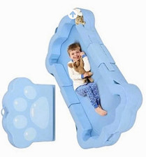 Kids Foldable Foam Bed Portable Travel Mat, Blue Non-Standard Size 