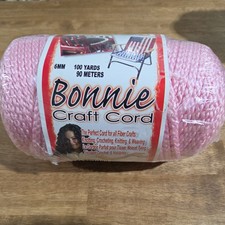 Pepperell Bonnie Macrame Craft Cord 6mmX100yd-Pink