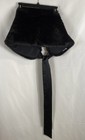 Women's Black Faux Fur Shawl Stole Wrap Lined Satin Tie Formal Winter OS — photo 2