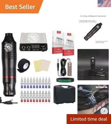Cartridge Tattoo Machine with Sterilized Needles: Perfect for Beginners & Pros