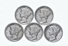 High Grade Lot 1939 1939 1934 1936 1936 Mercury Dime Collection *325