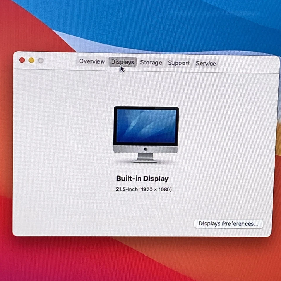 Apple A1418 iMac 21.5" 2014 1.4 GHz i5 8 GB RAM 500GB HDD macOS 11.7.1 - Image 3 of 4