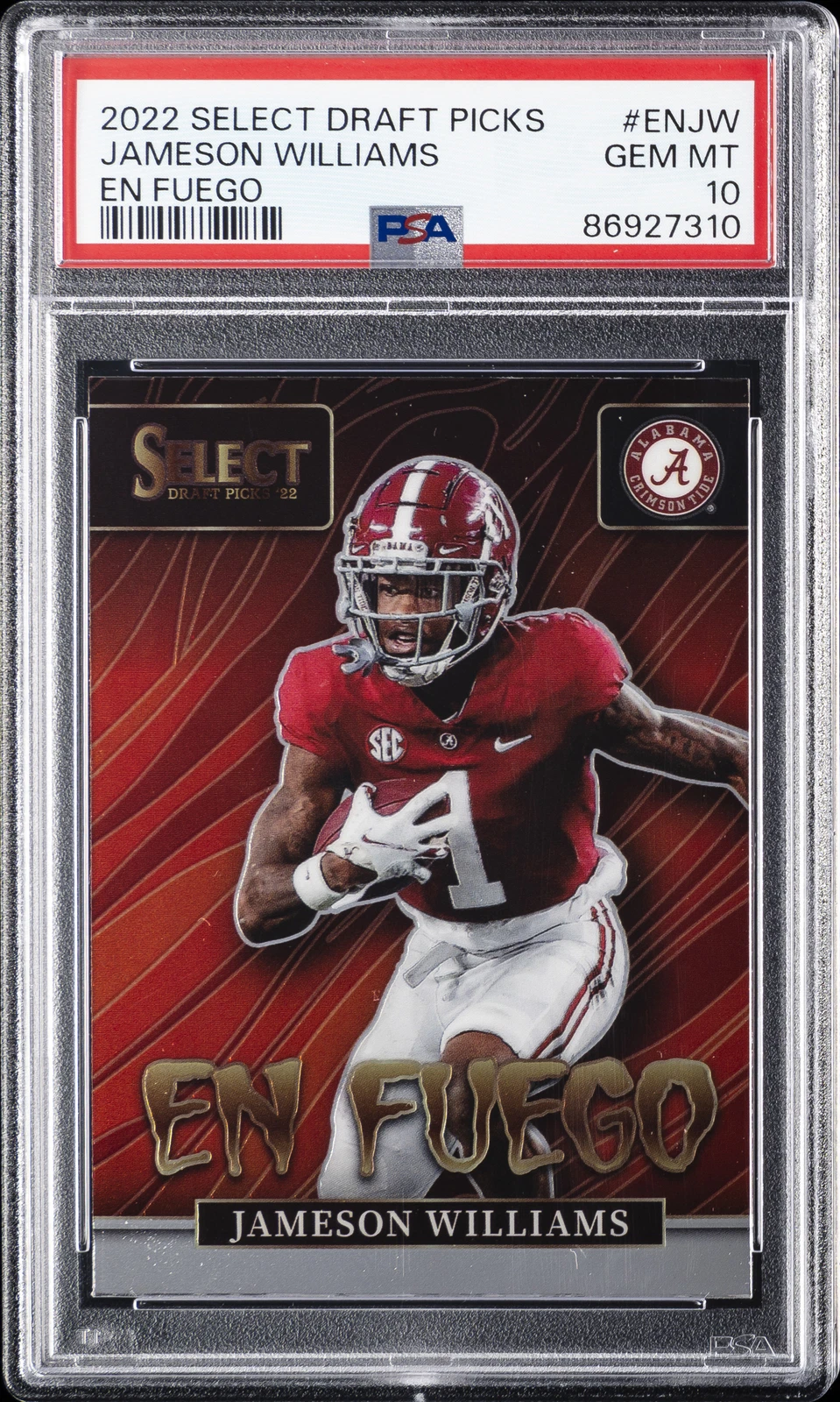 Jameson Williams Panini Select Draft Picks EN Fuego #ENJW Base