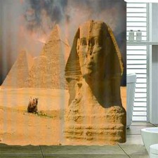With Sand In The Desert 3D Shower Curtain Waterproof Fabric Bathroom Decoration