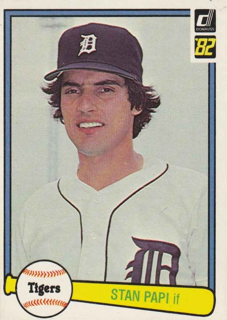 FREE SHIPPING-MINT-1982 Donruss Stan Papi #333 TIGERS PLUS BONUS CARDS