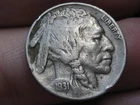 1931 S Buffalo Nickel 5 Cent Piece- San Francisco, Partial Horn, VF/XF Details