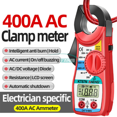 ANENG KT87N Digital Clamp Meter AC/DC Voltage 450V Resistance Diode Multimeter