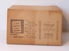 Vintage Tin Metal Recipe Box Cardboard Protector Only by Stylecraft