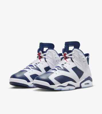 靴 Nike Air Jordan6 White and Midnight Navy Nike Air Jordan 6 Retro 