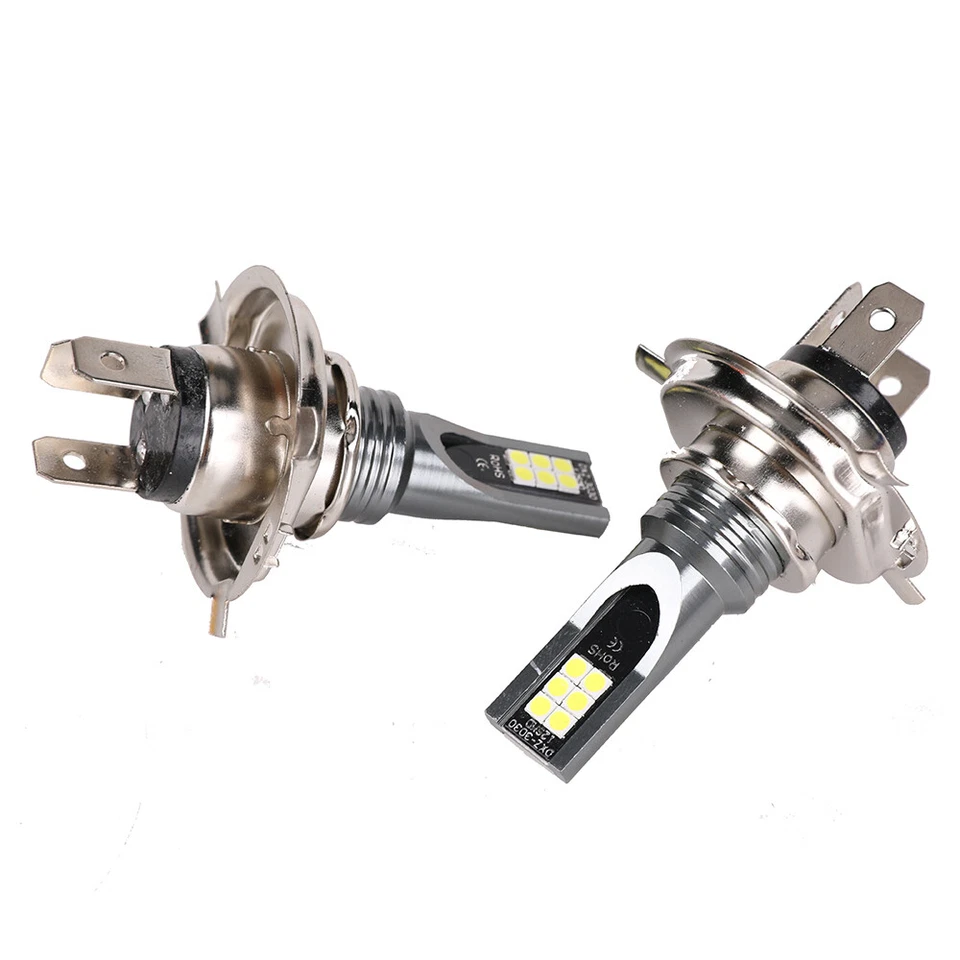 2× Ampoules H4 LED 6000K Feux Phare Lampe Xénon 12000LM 110W Phare Ampoule Neuf - Photo 3/4