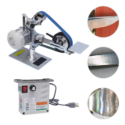 110V 550W 1x30''Belt Sander + Motor Polishing Sharpener Fixed Angle Grinder Tool