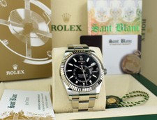 ROLEX 18kt White Gold & Stainless Steel Sky Dweller Black Dial 326934 SANT BLANC 2