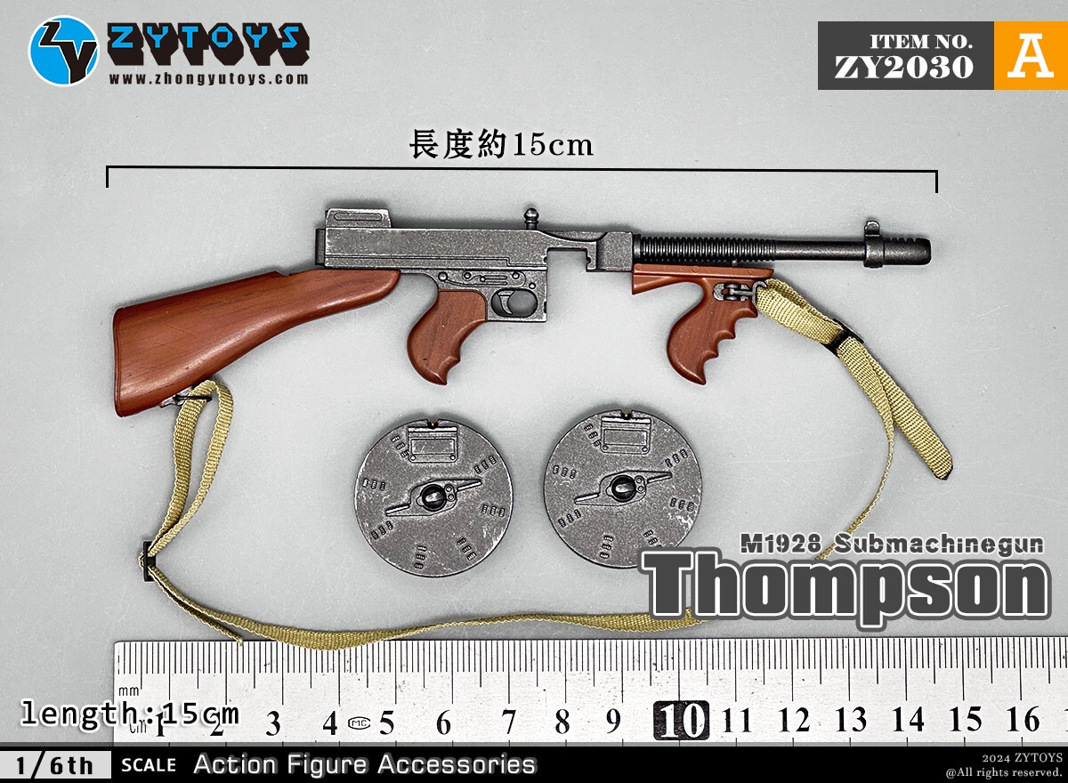 1/6 ZYTOYS ZY2030A M1928 WWII Gun Rifle Weapon Model Fit 12