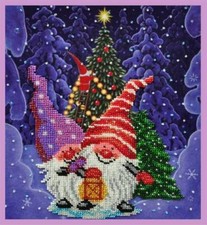 Bead embroidery kit Winter fairy tale hand embroidery needlework kit