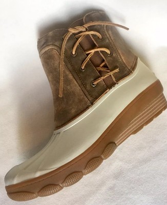 sperry saltwater wedge spray duckboot