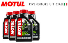 4 litri Olio Motore MOTUL 5100 15w50 4T MA2 Sintetico-x Moto Scooter ATV 4 Tempi