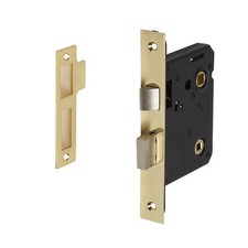 Polished Brass Bathroom Sashlock Bolt Through 76mm / 57mm