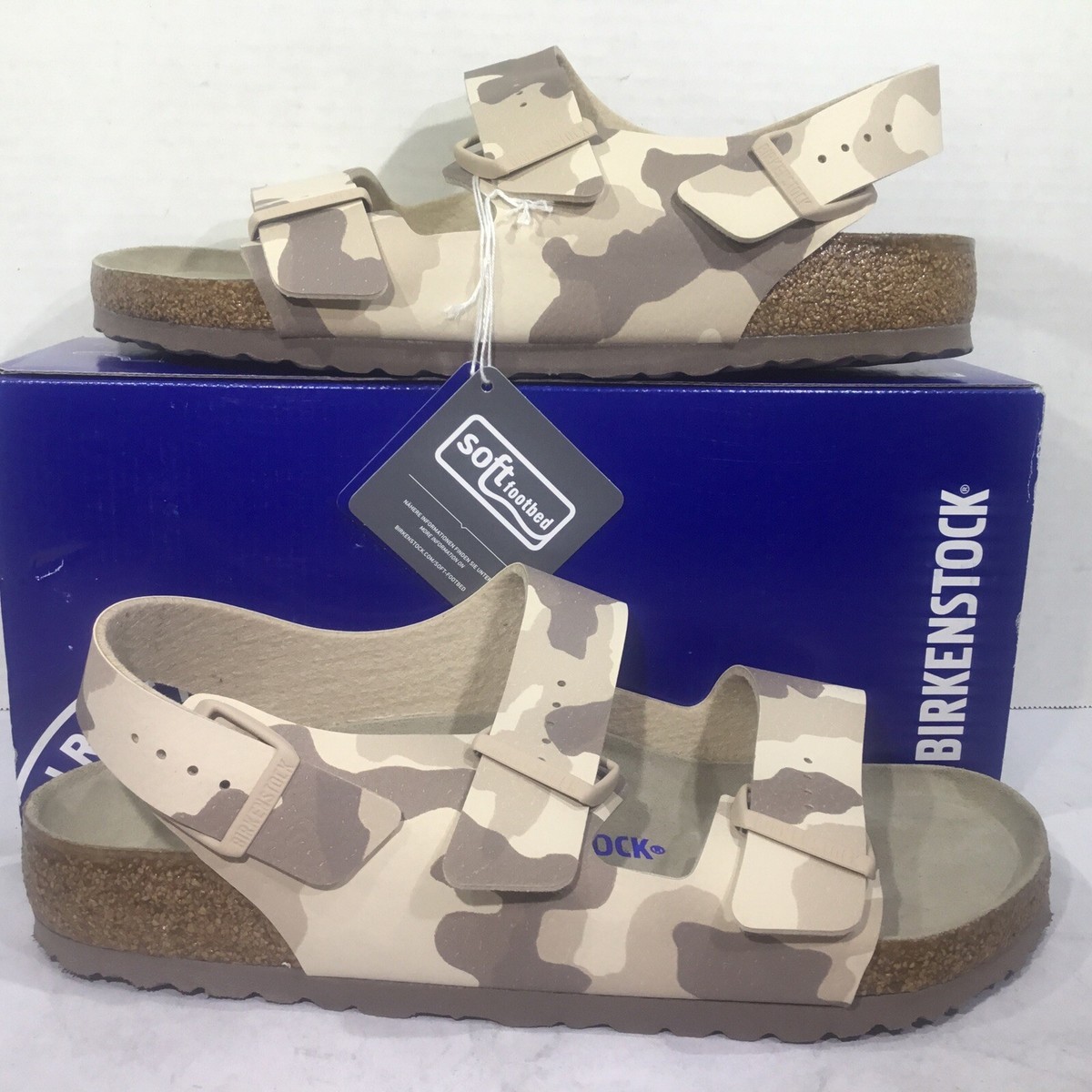 Birkenstock Milano Sandals Mens 9 Desert Soil Grey Taupe Camouflage Soft Footbed Amazon.com | Birkenstock Men main image 4
