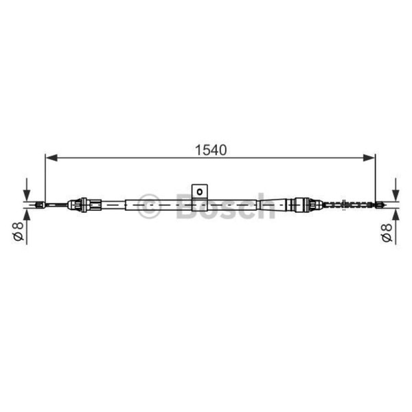 Bosch Handbremsseil Bremsseil Hinten Links Passend FüR Nissan Micra III-image