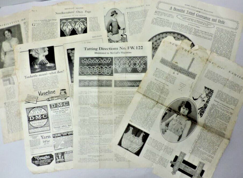 Vintage/Antique Tatting Articles. 1917 - 1924 Home Needlework Magazine RARE