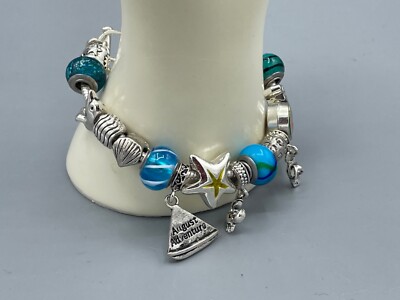 Willabee & Ward August Monthly Summer Time Ocean Themed Toggle Charm Bracelet