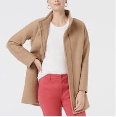 j crew camel wool coat