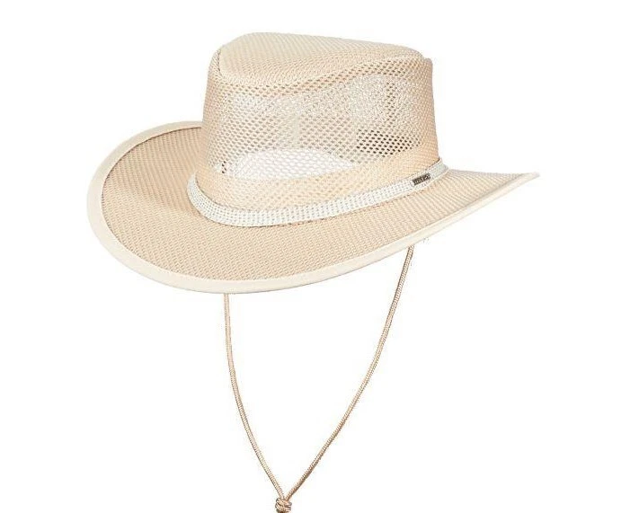 New Stetson Men Safari Hat XL Sun Shady Vented Mesh Breezer Golf Hike Fish Gift
