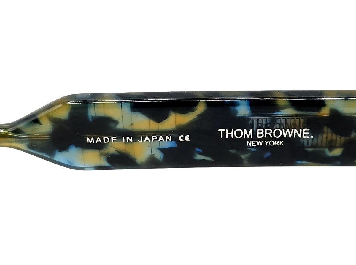 Thom Browne Sunglasses TBS417-53-03AF NVY Navy Blue Oval Frames w/ Brown Lenses Thom Browne Navy/Gold Sunglasses – BROGUE main image 3