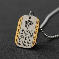 Horus Ancient Egyptian Hieroglyphs Signs Symbol Necklace Pendant + Free Gift Bag