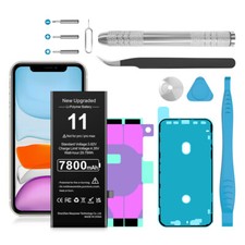 100 Battery Replacement For iPhone 11 Adhesive Tools 7800mAh