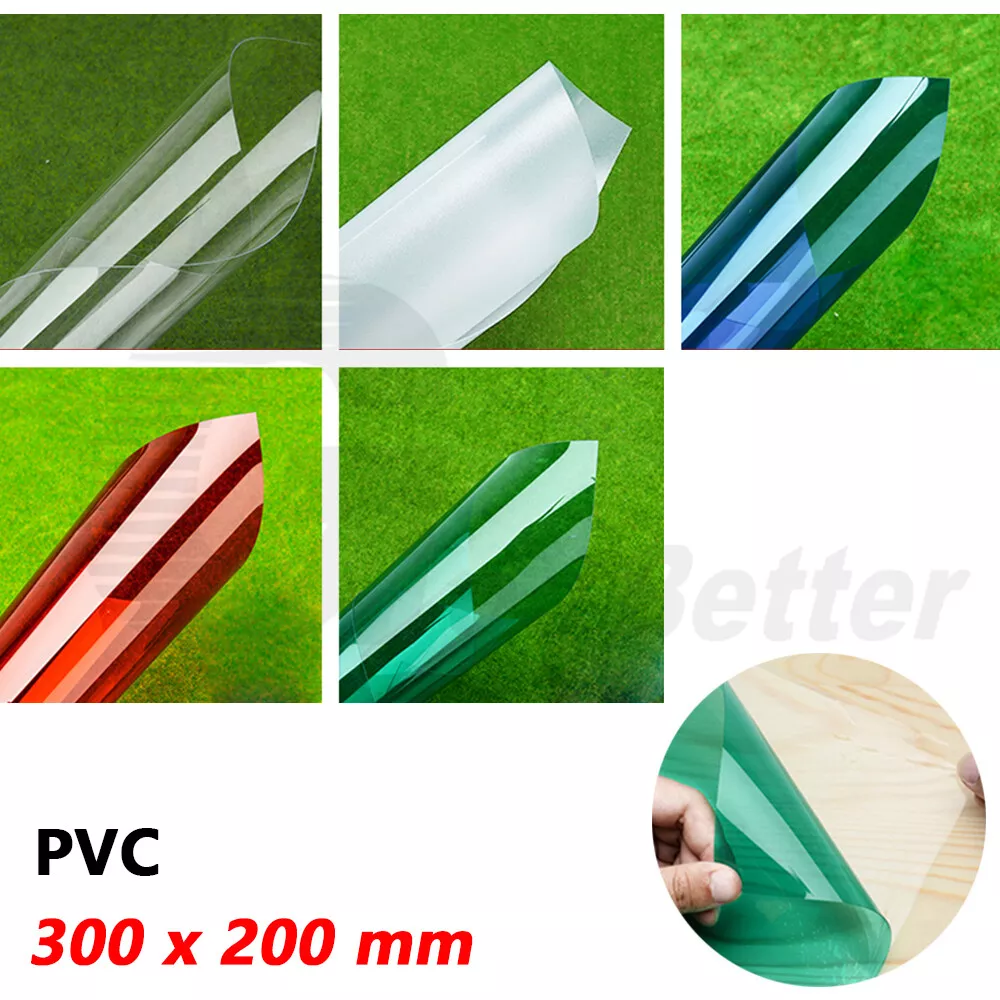 Flexible PVC Plastic Sheet with Film 300x200mm Model DIY 5 Color Thin  0.3/0.5mm