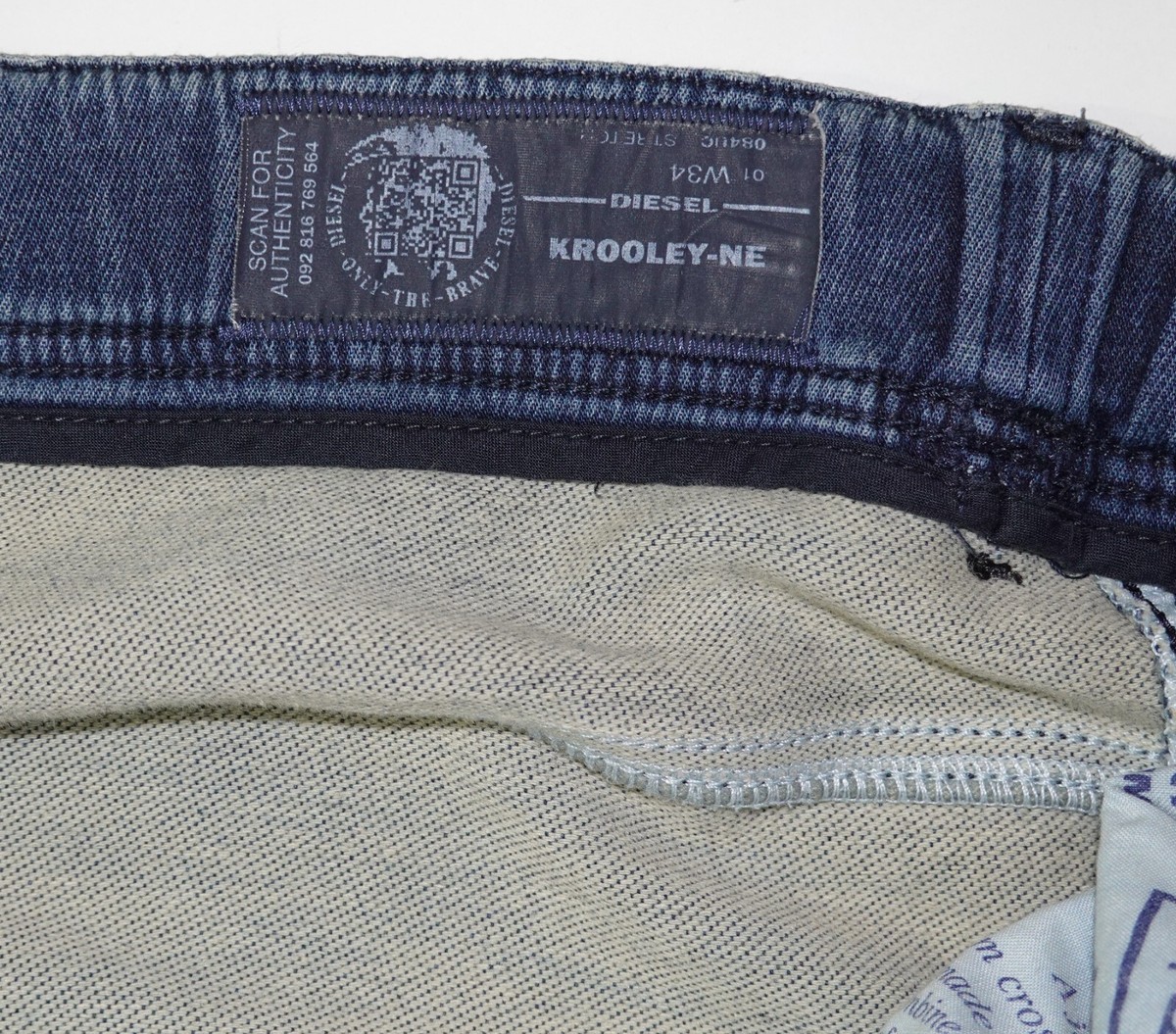 Diesel KROOLEY Sweat Jeans Blue W34 Diesel KROOLEY Sweat Jeans Blue W34