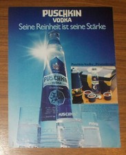 Seltene Werbung PUSCHKIN VODKA Piratenbraut Schatzkiste 1969