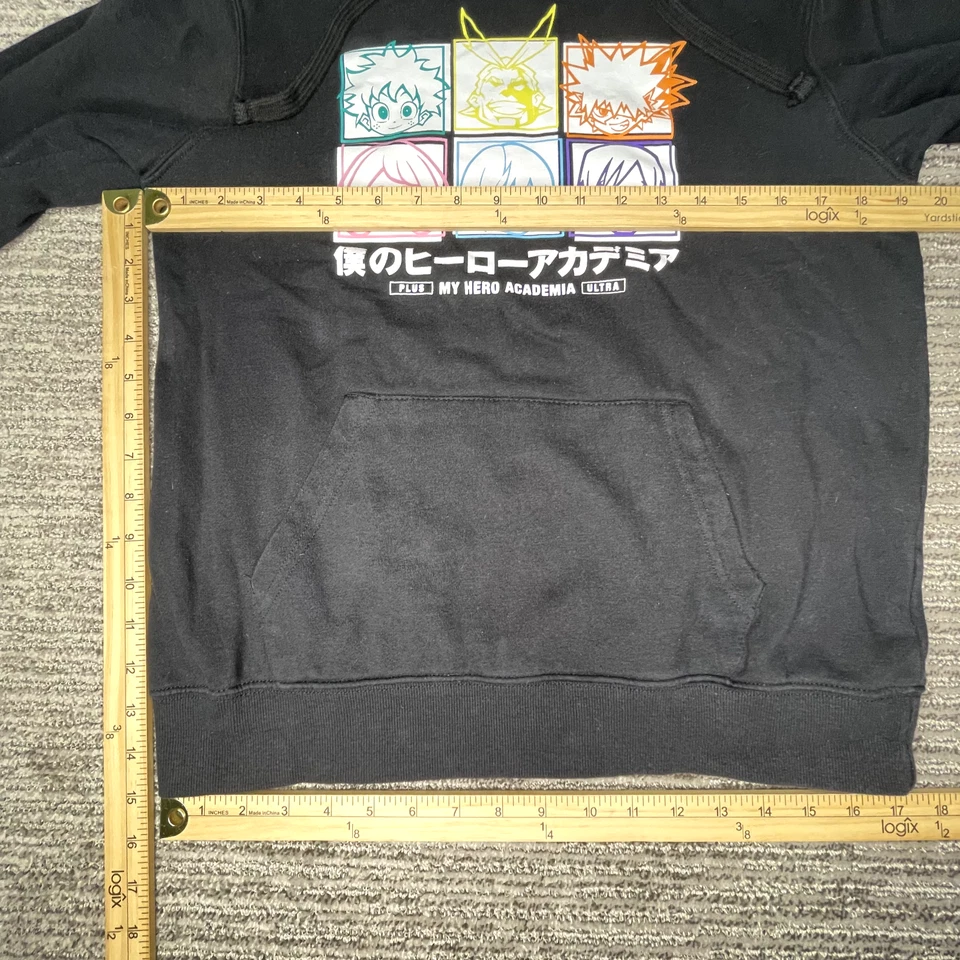 My Hero Academia Niños Talla S Juvenil Unisex Sudadera con Capucha Manga Larga Negra Foto 3 de 4