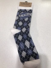 NWT Locale Blue Moon Beer Socks Blue OSFM Argyle Collectible