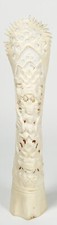 Carved Tiki Totem Statue with Smiling Face, Approx. 3-4 Feet Tall — listing 4
