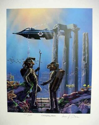 20,000 Leagues Under The Sea Contemplating Atlantis Print 14PSD01
