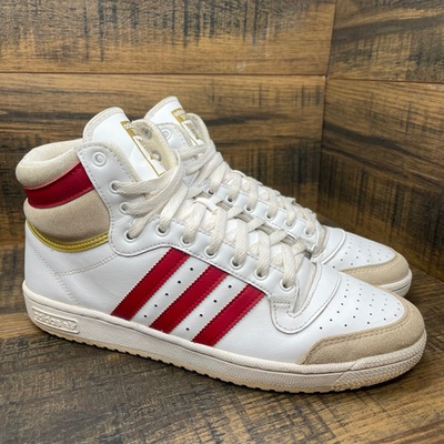 #ad Adidas Top Ten Men 11.5 White Red S24133 High Top Basketball Sneakers $60.00