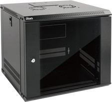 9U Wall Mount Server Cabinet IT Network Rack Enclosure Lockable Door and Side Pa