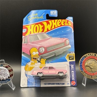 Hot Wheels Screen Time The Simpsons Family Car 1:64 Pink Diecast Unopened