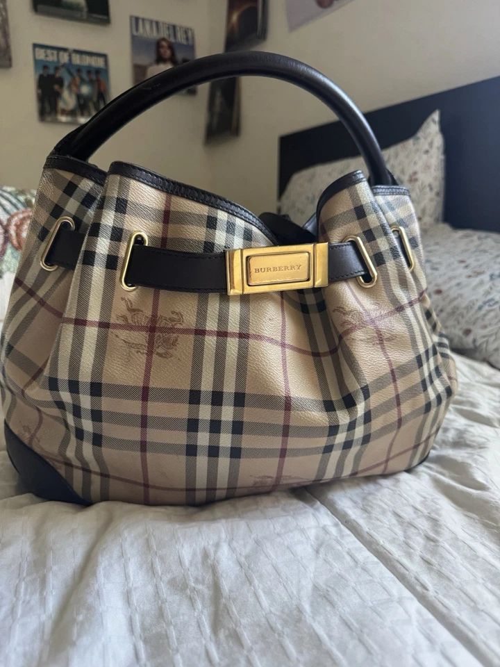 Burberry Haymarket Check Hobo Bag Shoulder Strap - Image 2 of 4