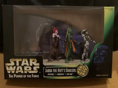 New In Box Star Wars Power Of The Force Jabba The Hutt’s Dancers Rystall Greeta