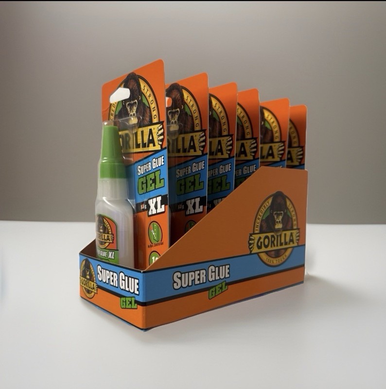 Gorilla Super Glue Gel XL, Clear, 25 Gram (PACK of 6!!) 50% Savings Over Retail!