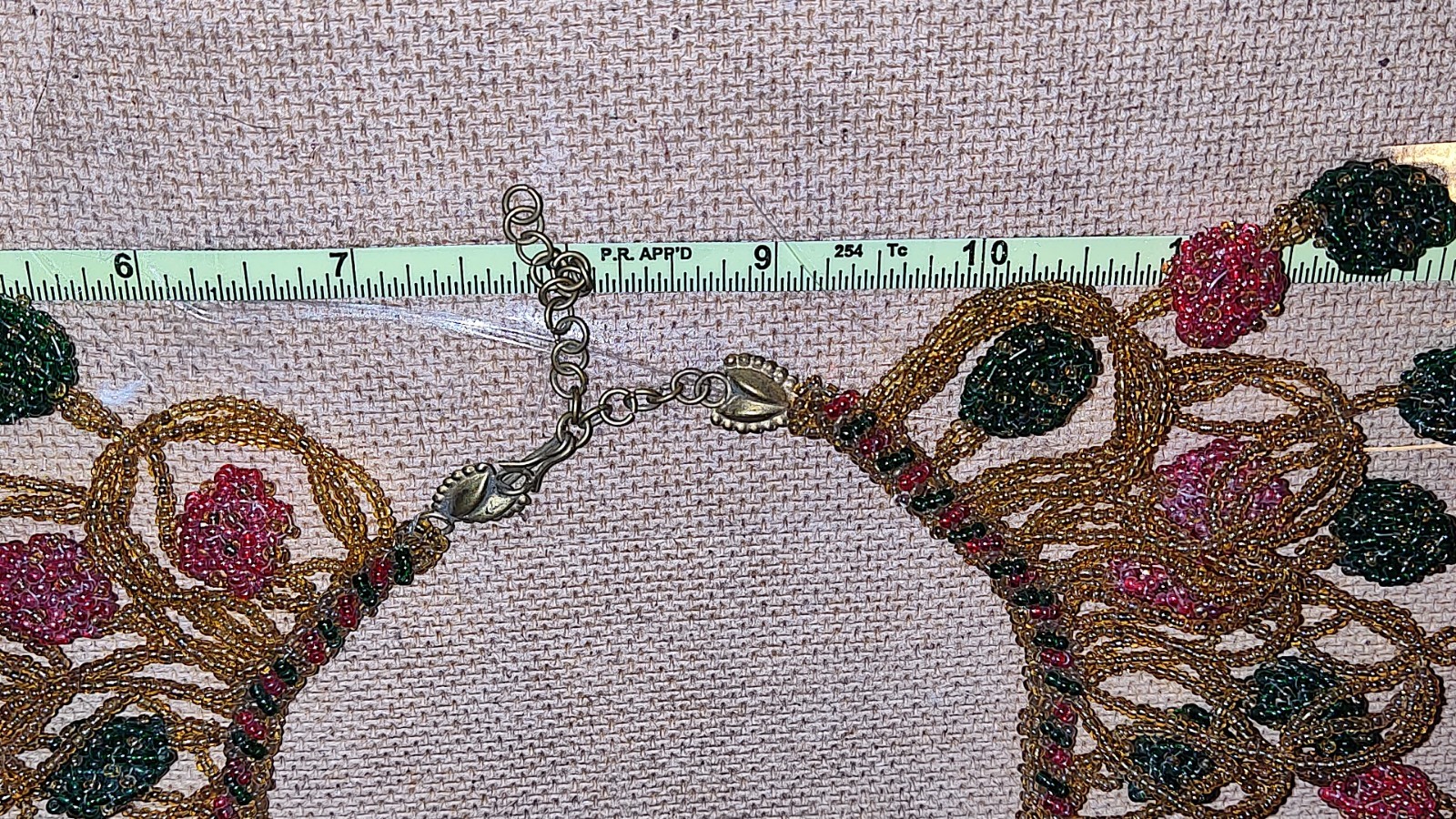 Intricately Hand-beaded Statement Necklace "Sugar… - image 13