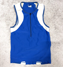 Zoot Triathlon Race Sleeveless Top Jersey Men's Small Back Pockets Blue