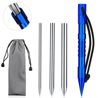Paracord Knotters Tool Marlin Spike With 3 Pieces FID, Stainless Steel Blue