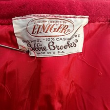 True Vintage Skirt 25W 25" 1960's WOOL/CASHMERE RED SECRETARY SIDE ZIP Einiger