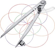 Large Compass, Professional Woodworking Compass with Wing and Pencil Holder, Ma