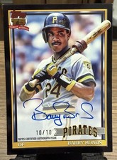 2026 Topps Barry Bonds 1991 Auto Black #/10 Pirates Bookend 10/10 Color Match!